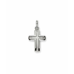 Pendentif or gris 750/18 ct, Croix