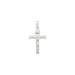 Anhänger 750/18 K Weissgold, Kreuz
