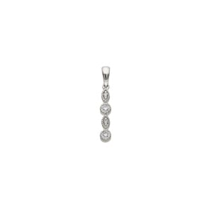 Anhänger 750/18 K Weissgold mit Diamanten 0.06 ct H/si