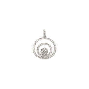 Anhänger 750/18 K Weissgold mit Diamanten 0.12 ct H/si