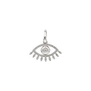 Anhänger 750/18 K Weissgold mit Diamanten 0.13 ct H/si, Evil Eye