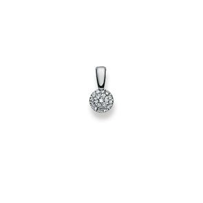 Anhänger 750/18 K Weissgold mit Diamanten 0.14ct W/Si