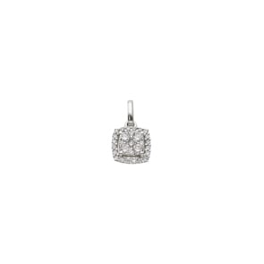 Anhänger 750/18 K Weissgold mit Diamanten 0.18 ct H/si