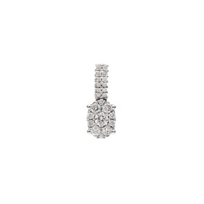 Anhänger 750/18 K Weissgold mit Diamanten 0.21 ct H/si