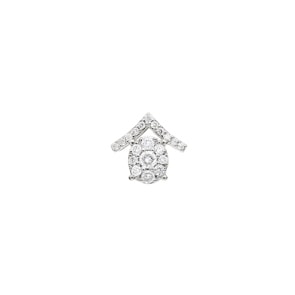 Pendentif or gris 750/18 ct avec diamants 0.25 ct H/si