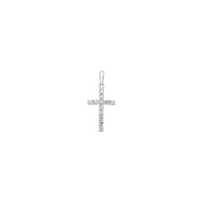Anhänger 750/18 K Weissgold mit Diamanten 0.30ct. H/si, Kreuz