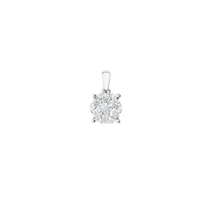 Pendentif or gris 750/18 ct avec diamants 0.33 ct H/si
