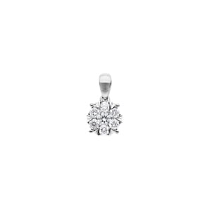 Pendentif or gris 750/18 ct avec diamants 0.34 ct H/si