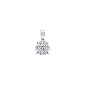 Anhänger 750/18 K Weissgold mit Diamanten 0.34 ct H/si