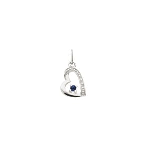 Anhänger 750/18 K Weissgold mit Safir, Herz