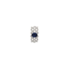 Anhänger 750/18 K Weissgold mit Saphir & Diamanten 0.08 ct H/si