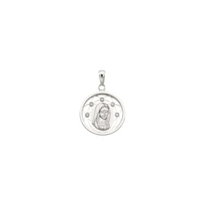 Anhänger 750/18 K Weissgold mit Zirkonia, Madonna