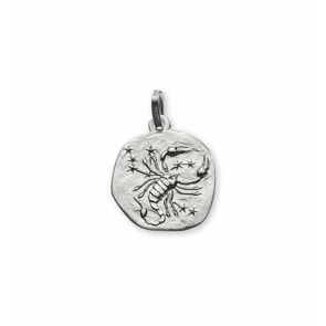 Pendentif or gris 750/18 ct, Signe du zodiaque Scorpion