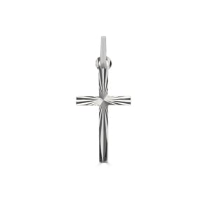 Pendant 925 Silver faceted 10x20mm, Cross