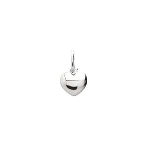 Anhänger 925 Silber hohl rhodiniert 9mm, Herz