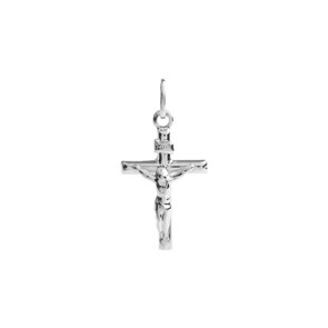 Pendentif Argent 925 rhodié 11x19mm, Crucifix