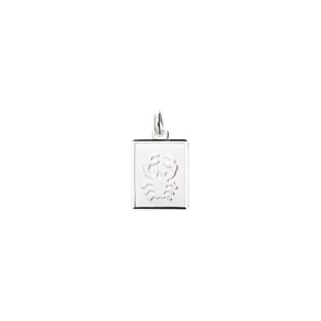 Anhänger 925 Silber rhodiniert 12x14mm, Sternzeichen Krebs