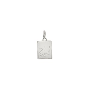 Anhänger 925 Silber rhodiniert 12x14mm, Sternzeichen Löwe