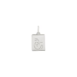 Anhänger 925 Silber rhodiniert 12x14mm, Sternzeichen Steinbock