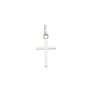 Pendentif Argent 925 rhodié 12x22mm, Croix