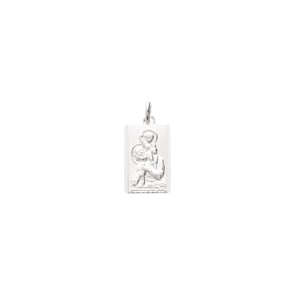 Anhänger 925 Silber rhodiniert 13x19mm, Christophorus