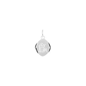 Pendentif Argent 925 rhodié 14x16mm, Signe du zodiaque Vierge
