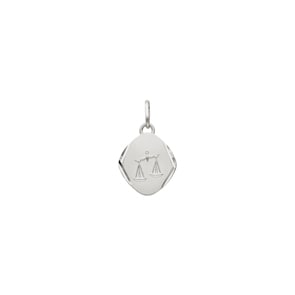 Anhänger 925 Silber rhodiniert 14x16mm, Sternzeichen Waage