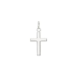 Pendentif Argent 925 rhodié 14x21mm, Croix