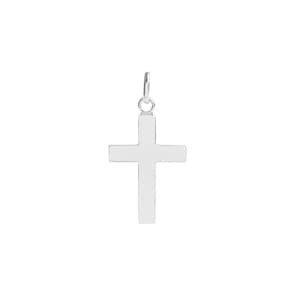 Pendentif Argent 925 rhodié 17x24mm, Croix