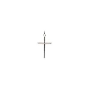 Pendentif Argent 925 rhodié 19x33mm, Croix