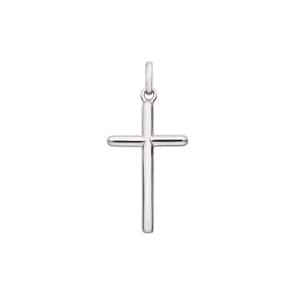 Pendentif Argent 925 rhodié 19x33mm, Croix