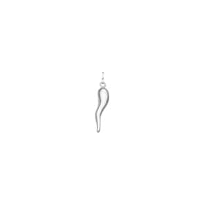 Pendentif Argent 925 rhodié 26mm, Cornetti