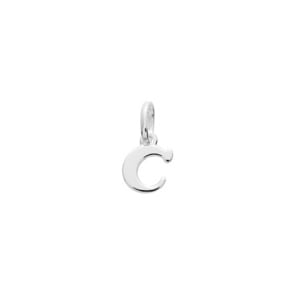 Pendentif Argent 925 rhodié, Lettre C