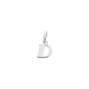 Pendentif Argent 925 rhodié, Lettre D