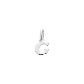 Pendentif Argent 925 rhodié, Lettre G