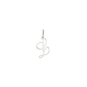 Pendentif Argent 925 rhodié, Lettre L
