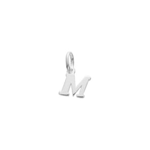 Anhänger 925 Silber rhodiniert, Buchstabe M