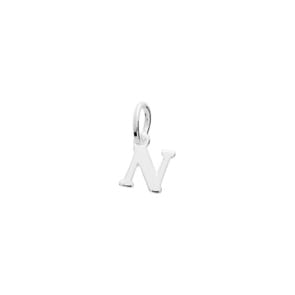 Anhänger 925 Silber rhodiniert, Buchstabe N