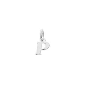 Pendentif Argent 925 rhodié, Lettre P