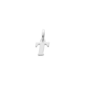 Pendentif Argent 925 rhodié, Lettre T