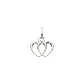 Anhänger 925 Silber rhodiniert, Herzen