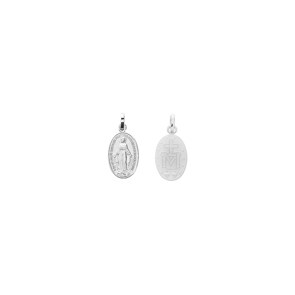 Pendentif Argent 925 rhodié, Vierge miraculeuse