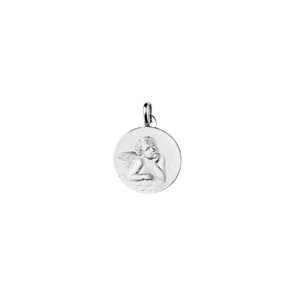 Anhänger 925 Silber rhodiniert Ø 15mm, Schutzengel