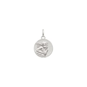 Anhänger 925 Silber rhodiniert Ø 15mm, Schutzengel