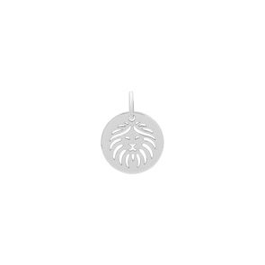 Anhänger 925 Silber rhodiniert Ø 16mm, Löwe