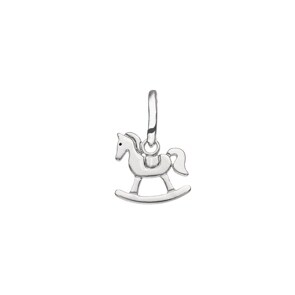 Anhänger 925 Silber rhodiniert, Schaukelpferd