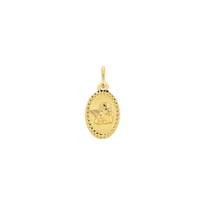 Anhänger oval 375/9 K Gelbgold Schutzengel