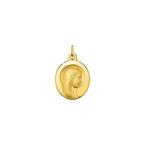 Anhänger oval 750/18 K Gelbgold Jungfrau Maria