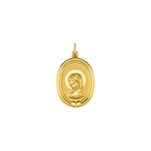 Anhänger oval 750/18 K Gelbgold Jungfrau Maria