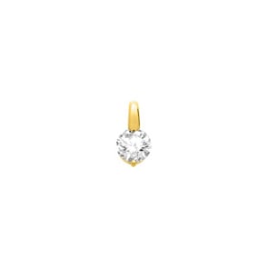 Anhänger Solitär 375/9 K Gelbgold mit Zirkonia rund
